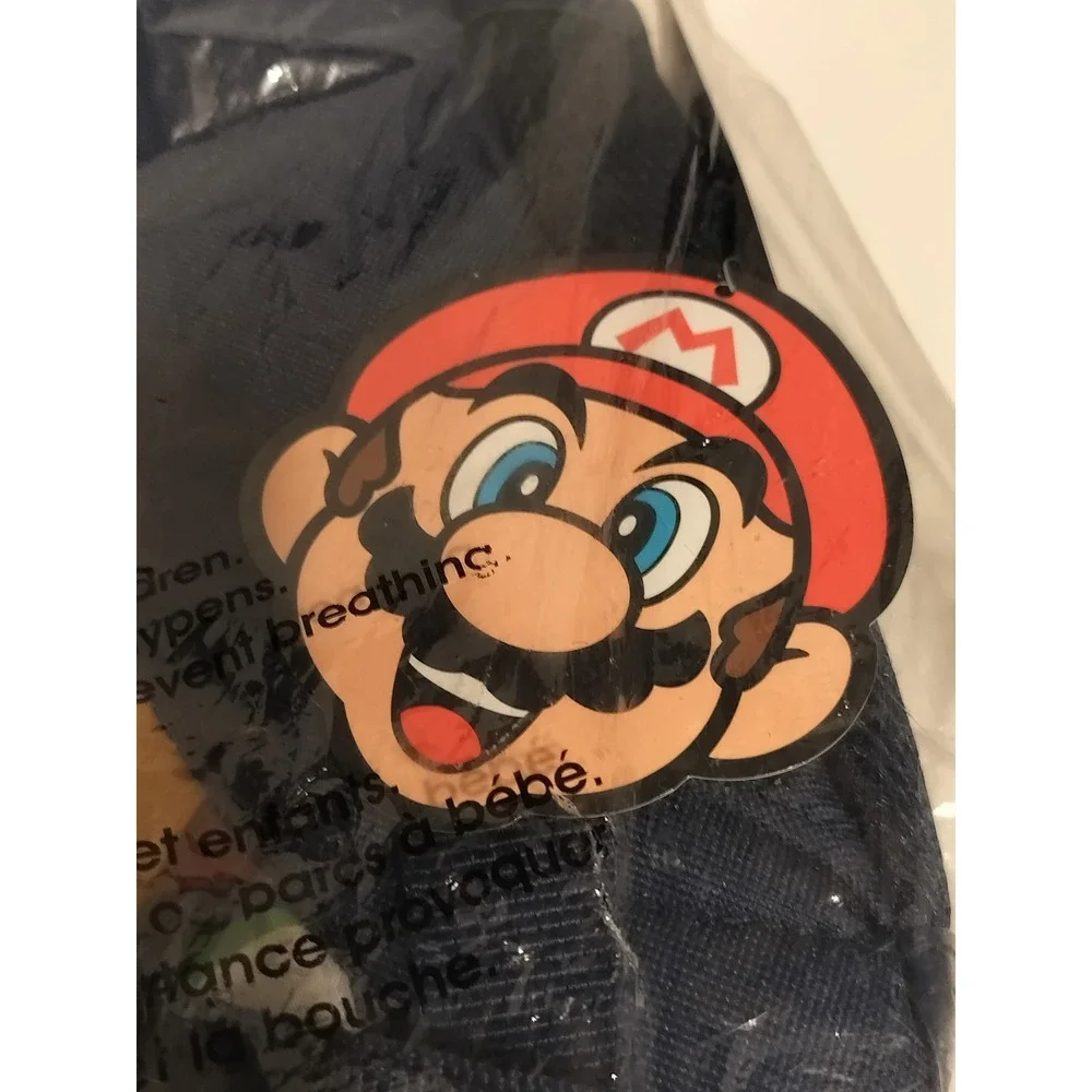 Nintendo Super Mario 17 Inch Backpack Padded Laptop Sleeve Reflective Face NEW
